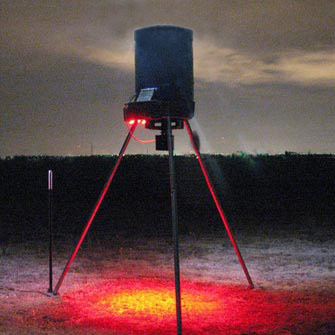 Hog Hunting with Feeder Lights at Night